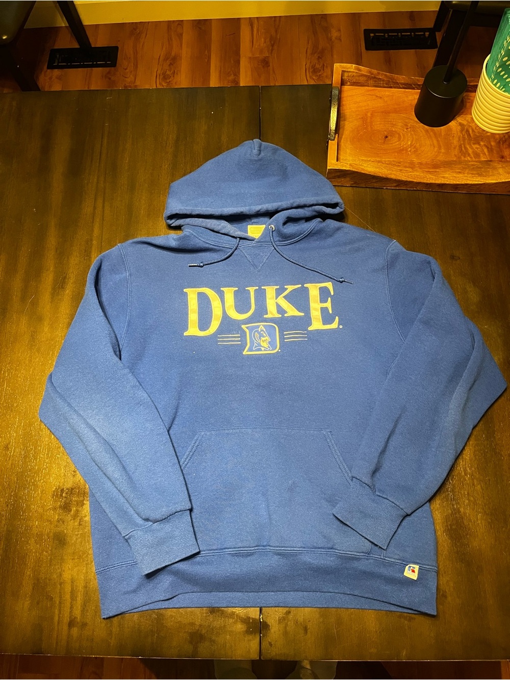 Russell Athletic Blue Hoodie with DUKE Logo